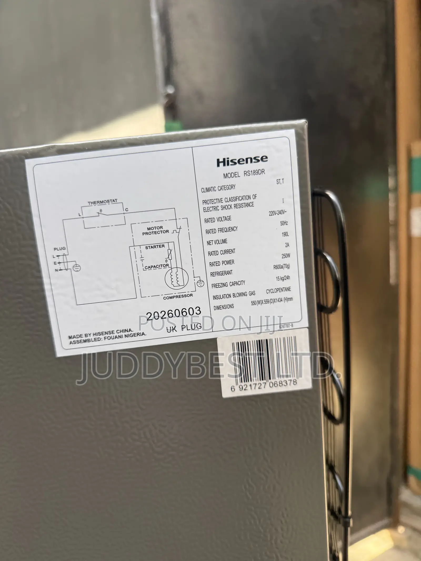 Hisense Standing Freezer 190L 189DR