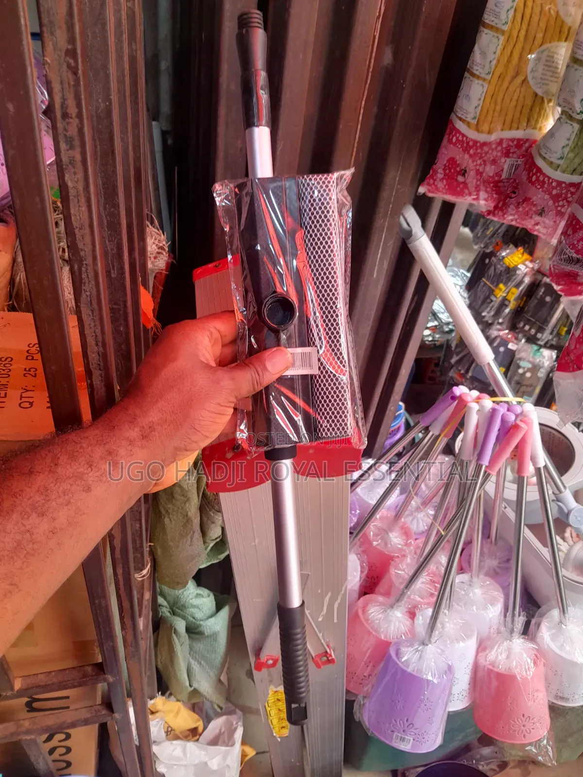 2-in-1 Telescopic Window Cleaner Squeegee and Sponge Scrubber