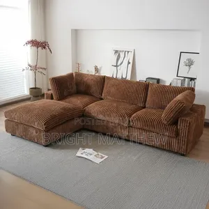 Modern Reversible L-Shaped Sofa With Adjustable Chaise