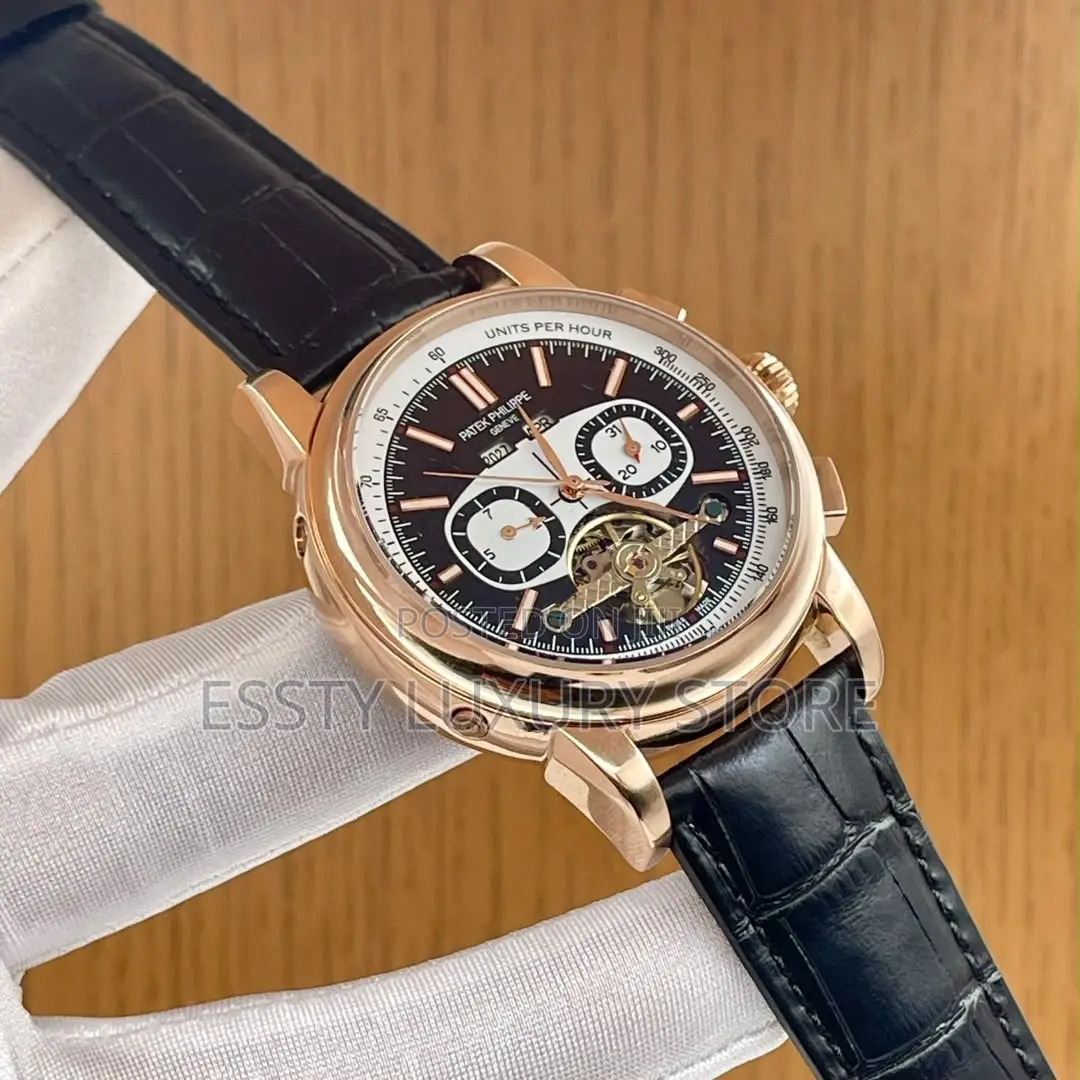 Quality Luxury Patek Philip Automatic Leather Strap Watch