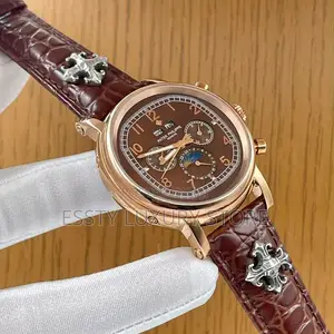 Quality Luxury Patek Philippe Automatic Leather Strap Watch