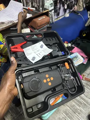 Portable Car Tyre Inflator & Battery Jump Starter Kit.”