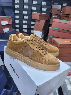 Brown Color Lace Up Sneakers Shoe