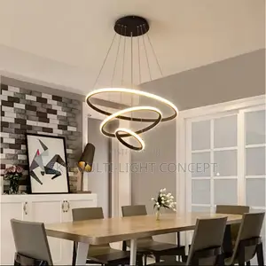 Modern Pendant Lamp Led Rings Circle Ceiling Hanging Chandelier