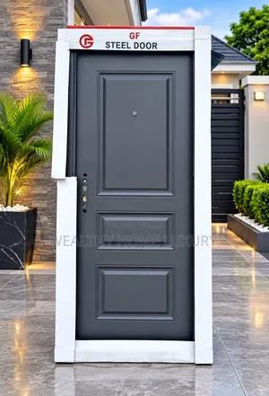 3ft GF Steel Security Door (Gray, 7ft Height)