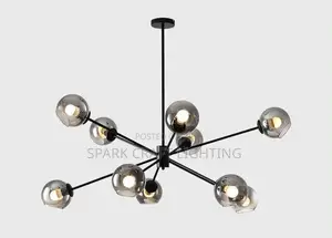 Smoky Orb Modern Chandelier by 10 Glass