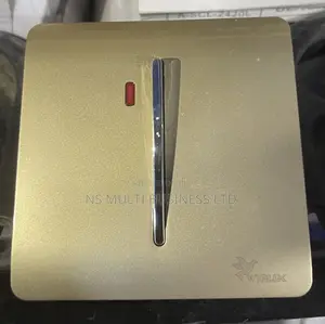 Slim Button Gold Sockets and Switches
