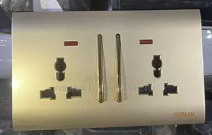 Slim Button Gold Sockets and Switches