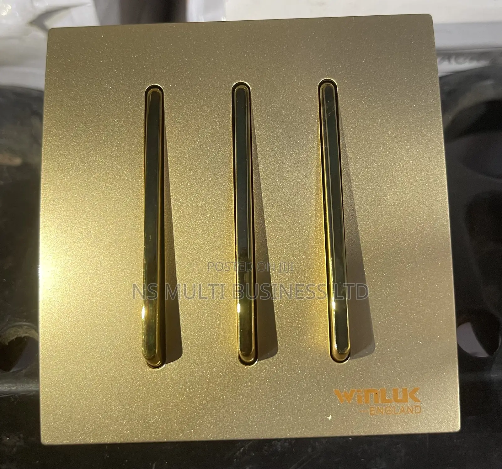 Slim Button Gold Sockets and Switches