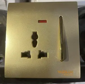 Slim Button Gold Sockets and Switches