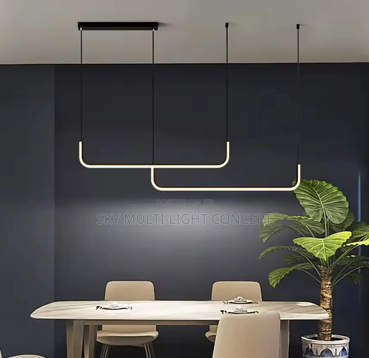 Nordic Creative Line LED Pendant Chandelier