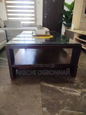 Solid Wood Centre Table With Solid Glass