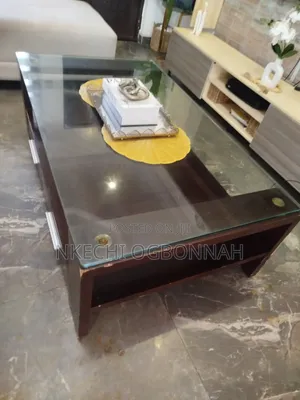 Solid Wood Centre Table With Solid Glass
