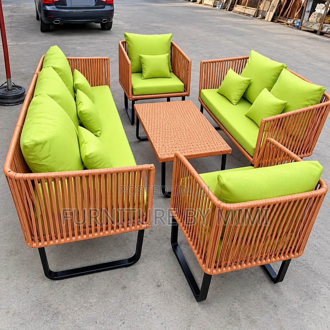 Luxury 7-Seater Rattan Outdoor Sofa Set With Coffee Table