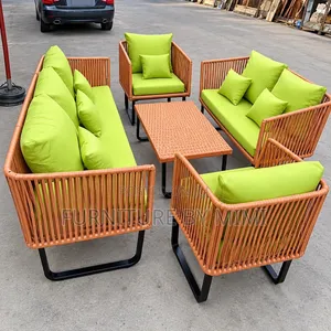 Luxury 7-Seater Rattan Outdoor Sofa Set With Coffee Table