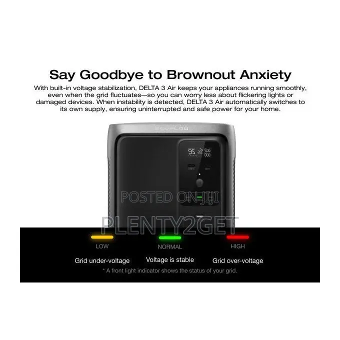 ECOFLOW DELTA 3 2000 Air Portable Power Station With 220W Solar Panel