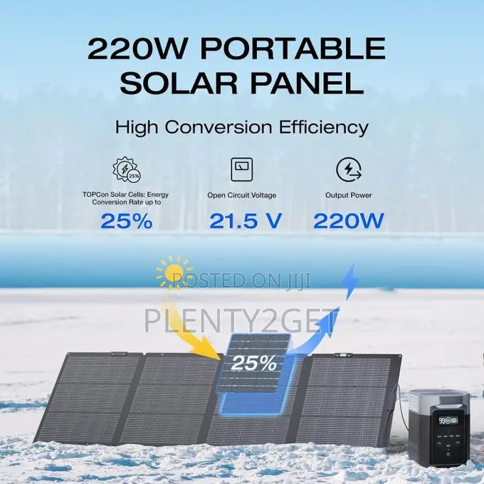 ECOFLOW DELTA 3 2000 Air Portable Power Station With 220W Solar Panel
