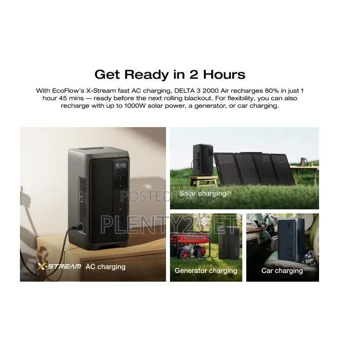 ECOFLOW DELTA 3 2000 Air Portable Power Station With 220W Solar Panel