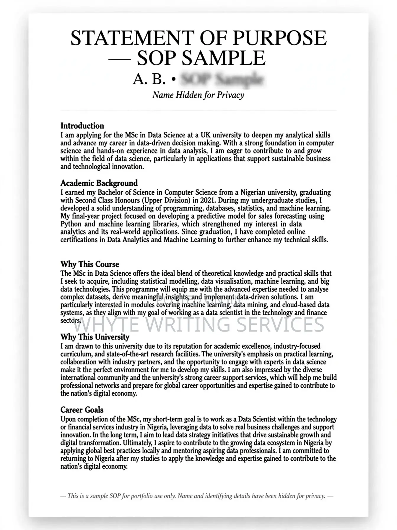 SOP & Motivation Letter - Scholarship & Japa
