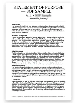 SOP & Motivation Letter - Scholarship & Japa