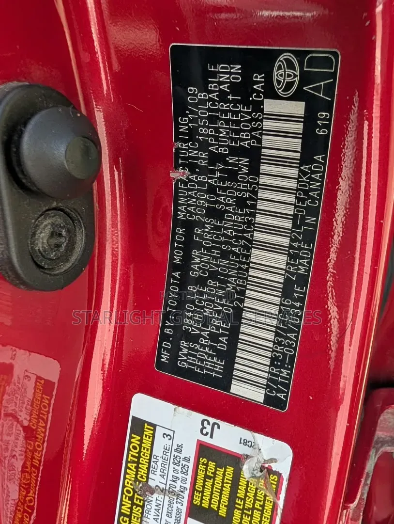 Toyota Corolla 2009 Red