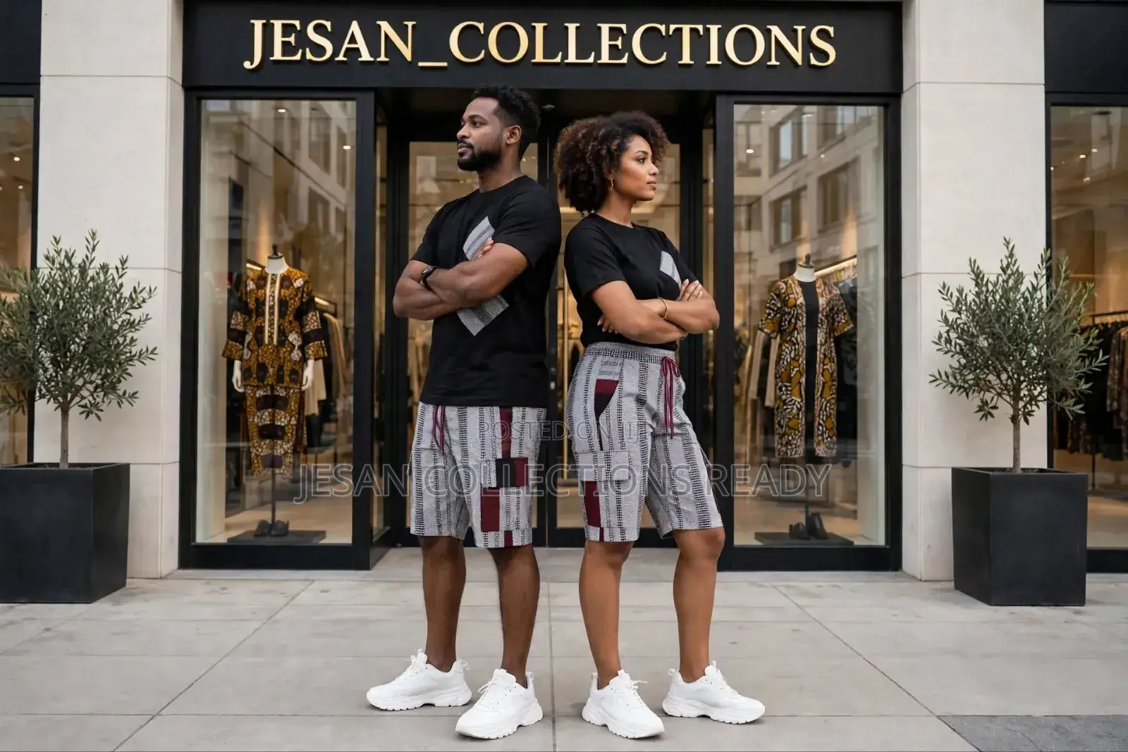 2pcs Unisex Cargo Shorts