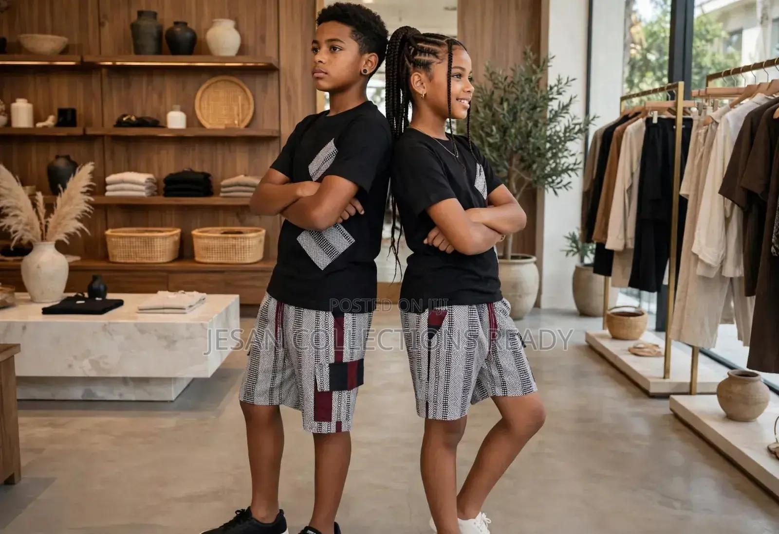 2pcs Unisex Cargo Shorts