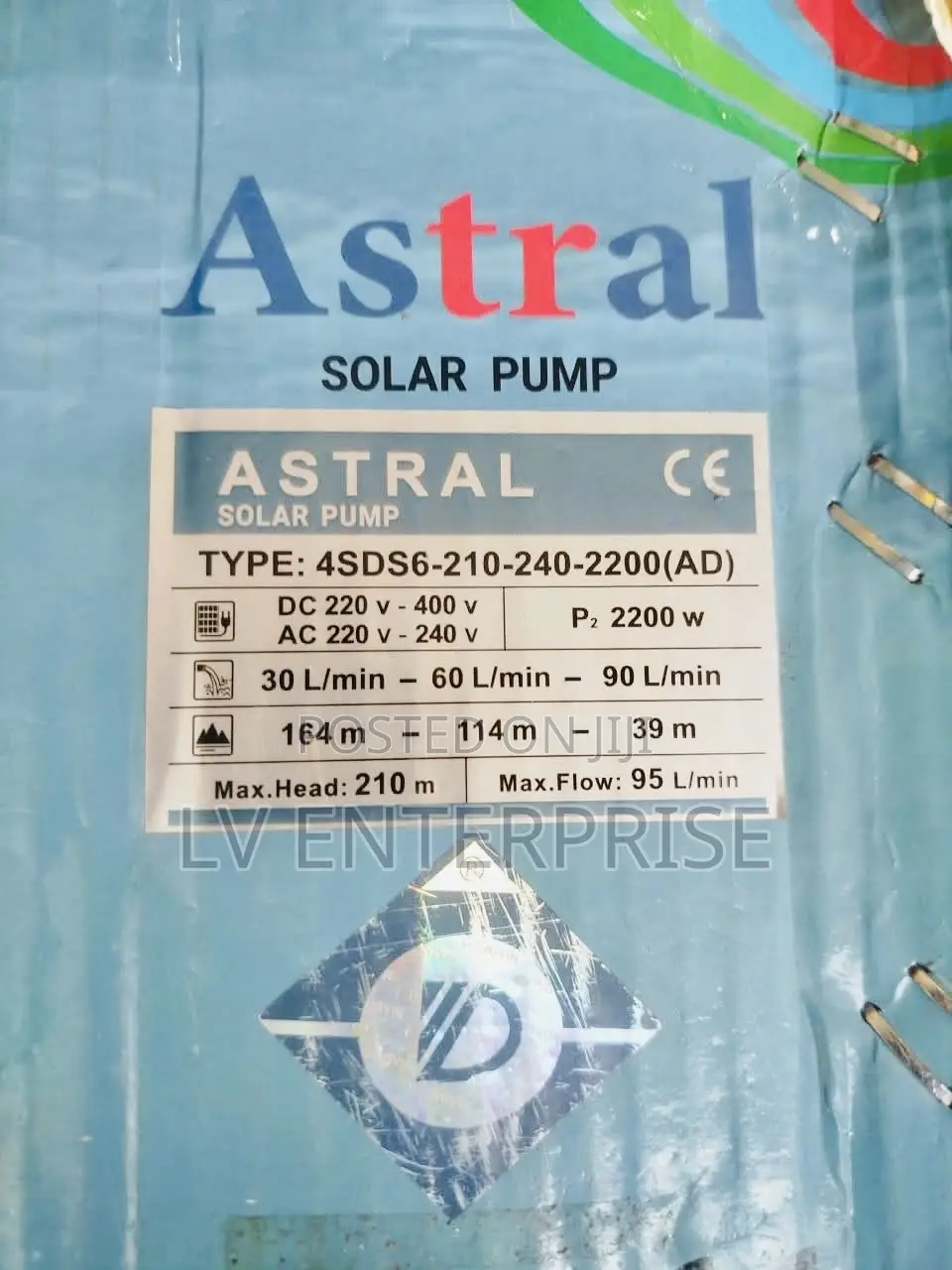 Astral 3hp AC/Dc Pumping Machine