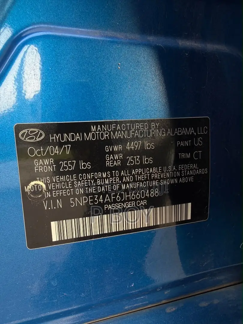 Hyundai Sonata 2017 Blue