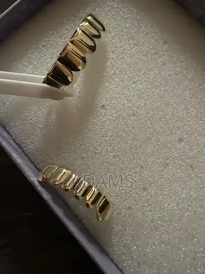 Gold-Tone Teeth Grills – Shiny, Bold & Stylish | Comes With Box