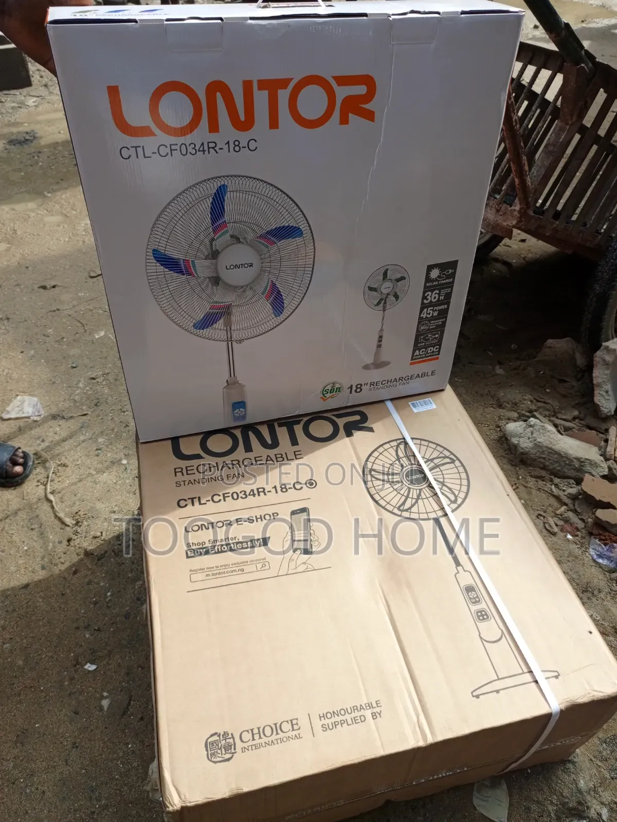 Original Lontor Rechargeable Fan With Led Light