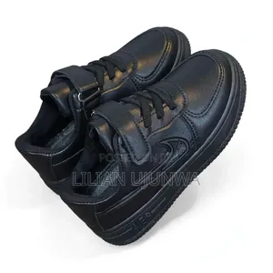 Kids Black Sneaker Size 28 - Velcro School Shoe
