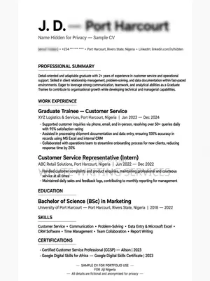 I Will Write or Rewrite Your CV