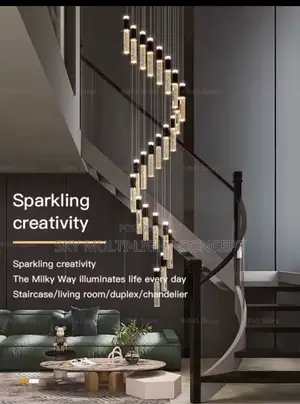 Modern Luxury Staircase Crystal Chandelier
