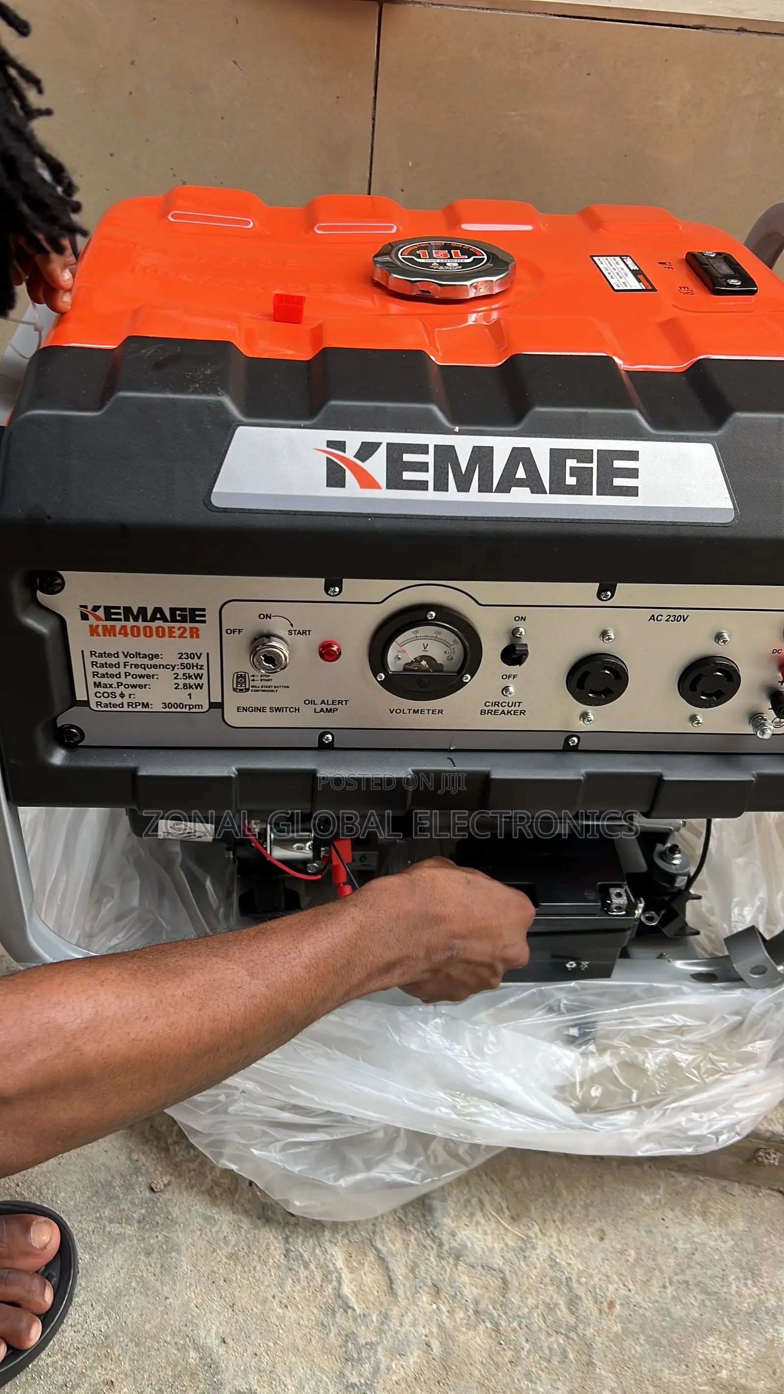 Kemage Petrol Generator 5.5kva Remote Control & Key Starter