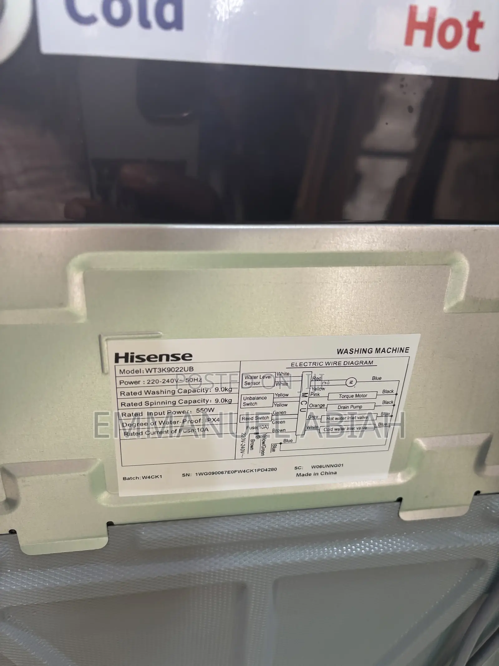 Hisense (9KG) Top Loader Bubble Clean Washing Machine