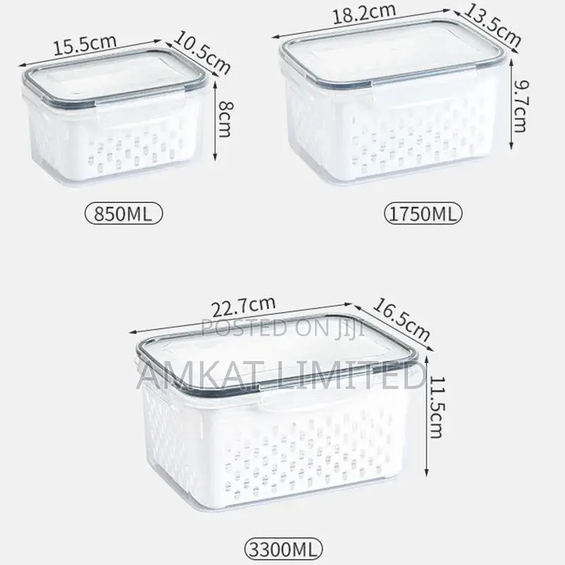 3 in 1 Acrylic Vegetable Storage
