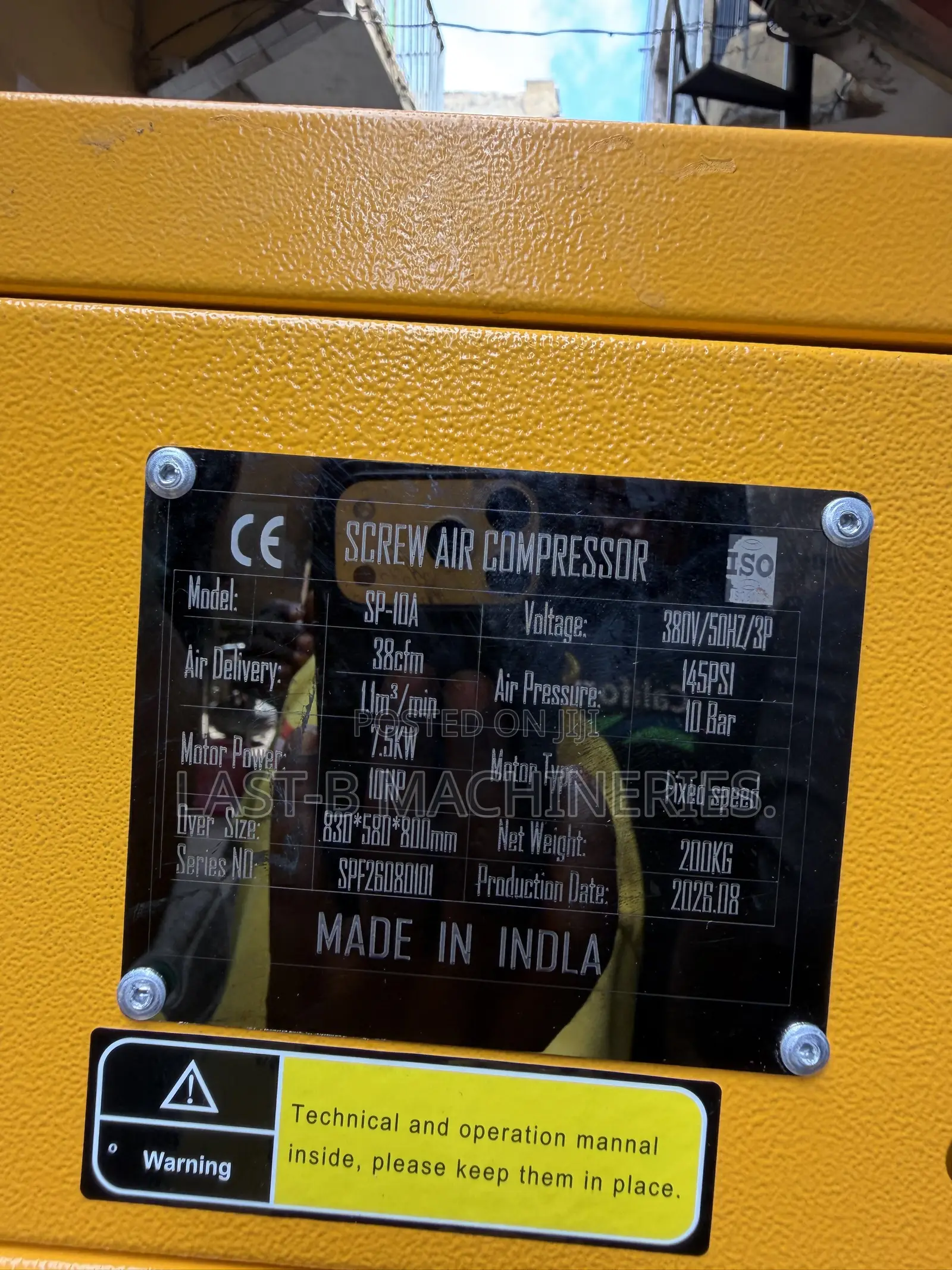 Screw Compressor Machine 7.5kw 10Hp