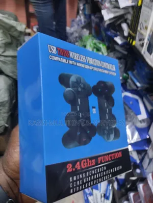 Double Wireless Game Pad - Black
