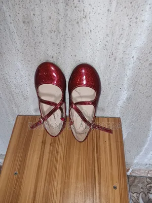Girls Glitters Cross Strap Ballet Flat Shoes - Size 12