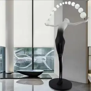 Large Abstract Fiberglass Human Sculpture