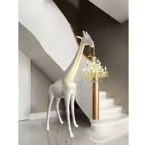 Giraffe Statue Resin Floor Lamp Art Sculpture Big Size
