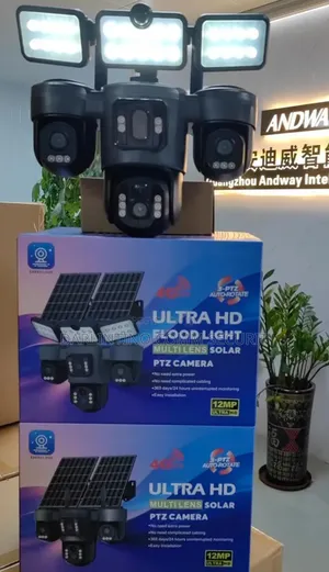 EseeCloud 12MP Ultra HD Triple/Multi-Lens Solar PTZ Camera.