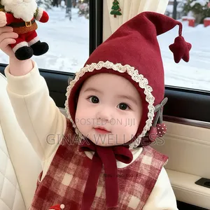 Baby Girl Christmas Elf Hat – Soft Warm Hooded Cap With Ear Protection