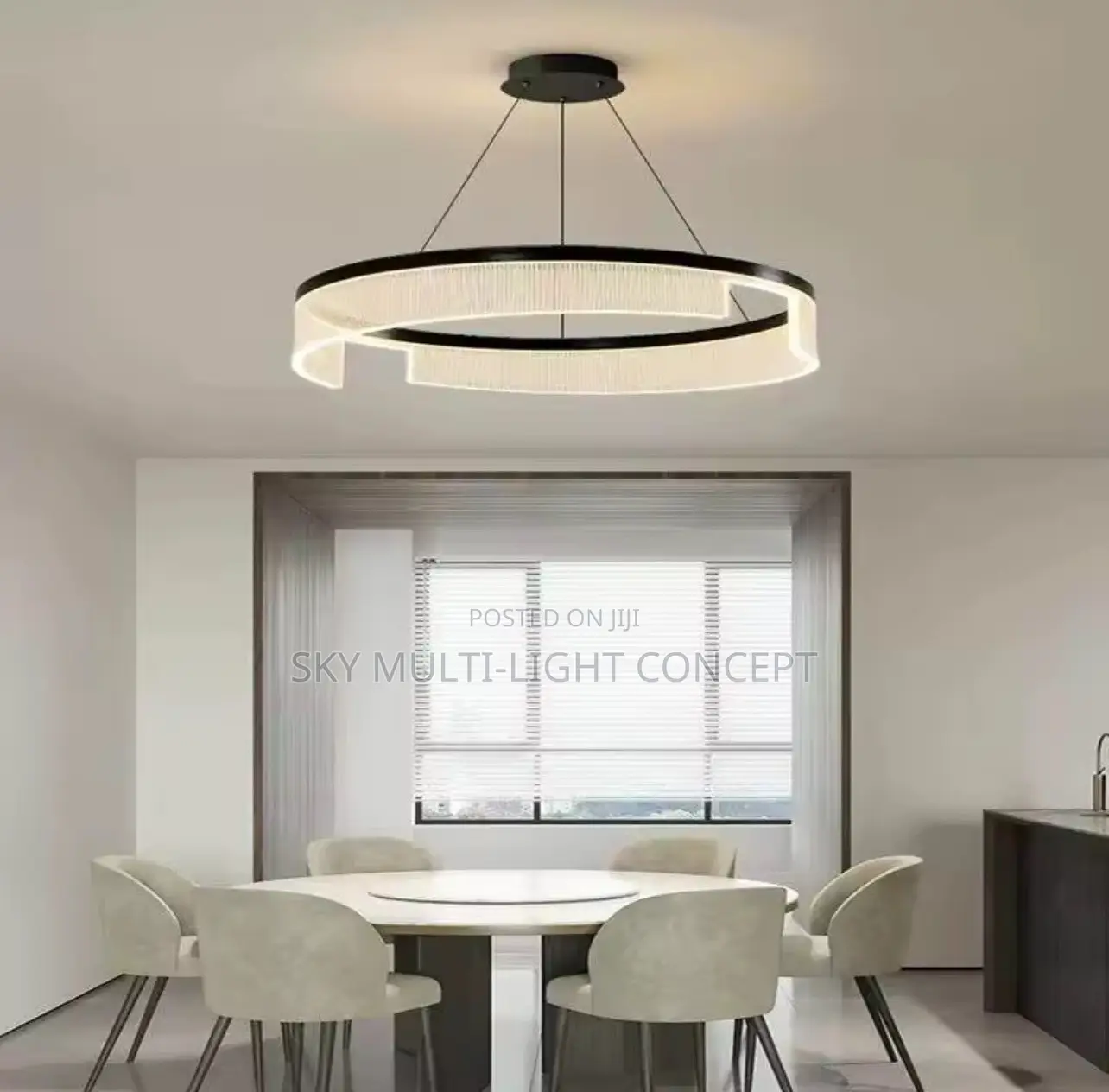 Modern Simple LED Single Ring Pendant Chandelier