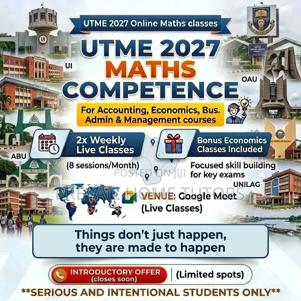 Utme 2027 Maths Competency Tutorials