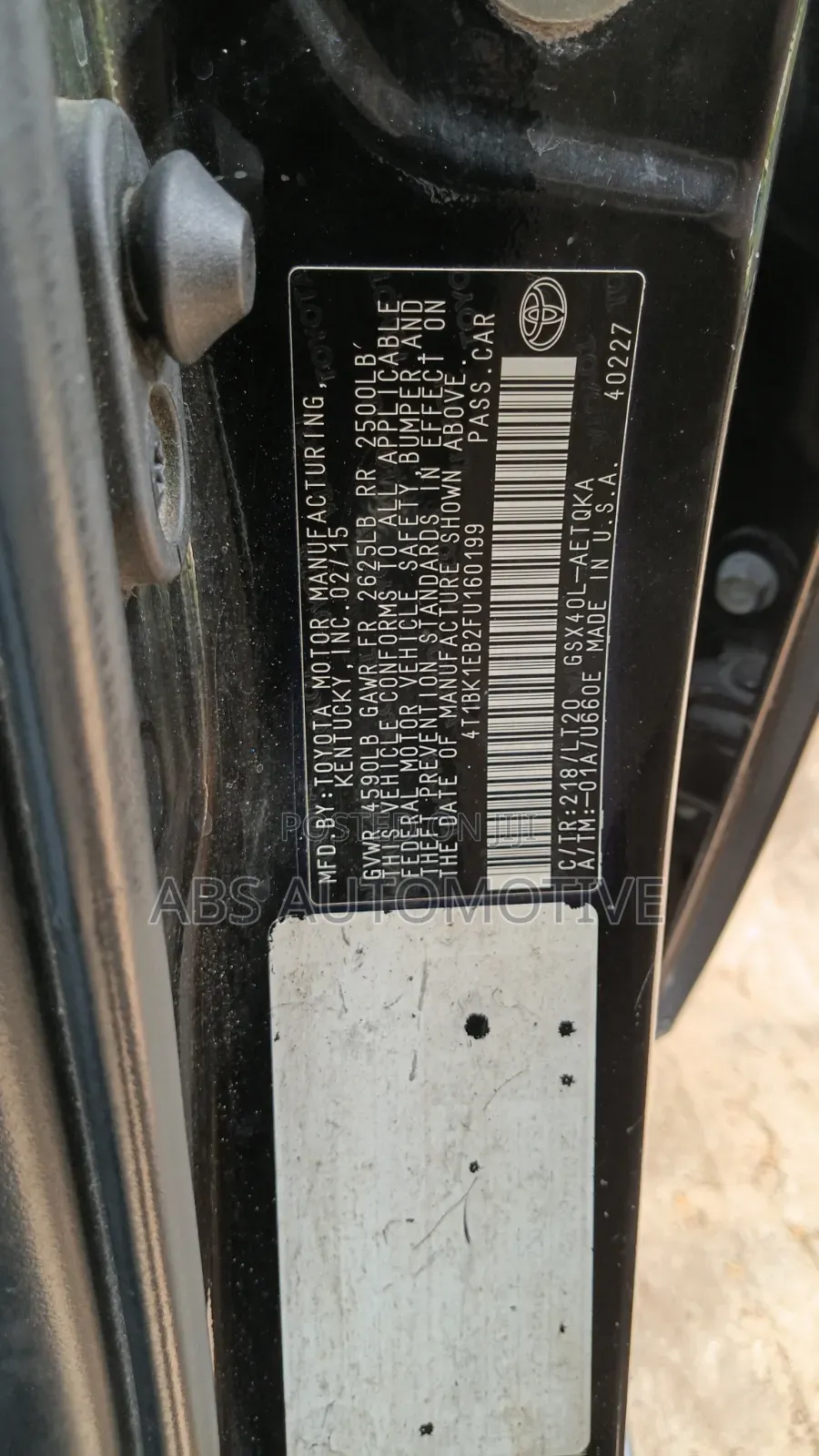 Toyota Avalon 2015 Black