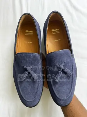 Premium Rich Blue Suede Bata Tassel Loafers!