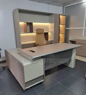 Executive Office Table, Chair and Book Shelf