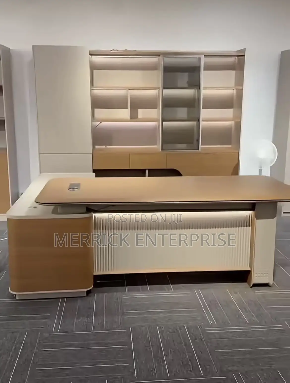 Executive Office Table, Chair and Book Shelf